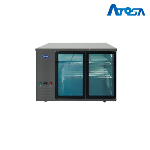 BACK BAR NEGRO PUERTA DE VIDRIO 120CM