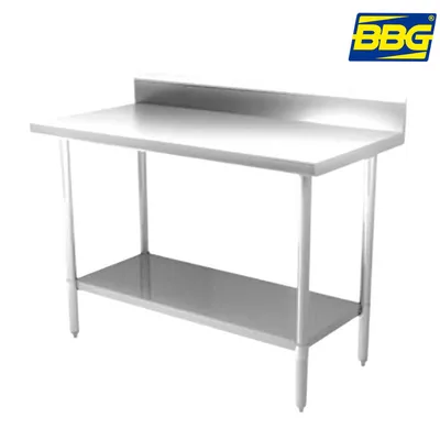 MESA DE TRABAJO EN ACERO INOXIDABLE CON ALPICADERO MT-S