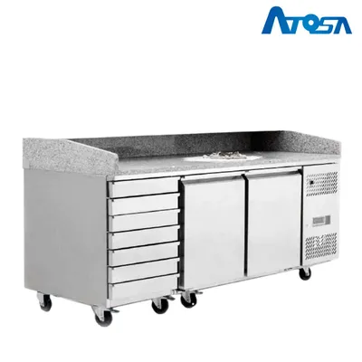 ESTACION DE PIZZA 2 PUERTAS Y CAJONES DE 200 CM